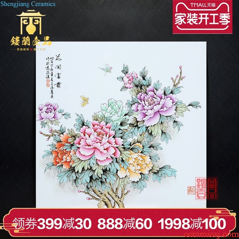 Master of jingdezhen ceramic hand-painted meaning of thick porcelain plate painter sitting room adornment picture hanging in the sitting room is placed