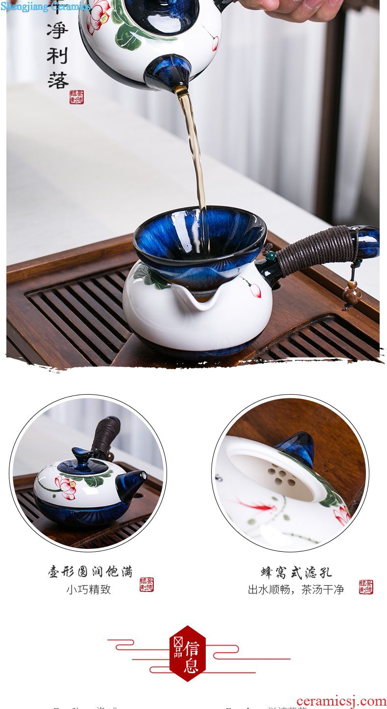 , white jade porcelain kung fu tea set household jingdezhen tea Chinese ceramic cups tea pot lid bowl