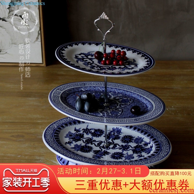 Rain tong home | jingdezhen ceramics manual hand-painted double kung fu tea tea set under the glaze color lotus gift boxes