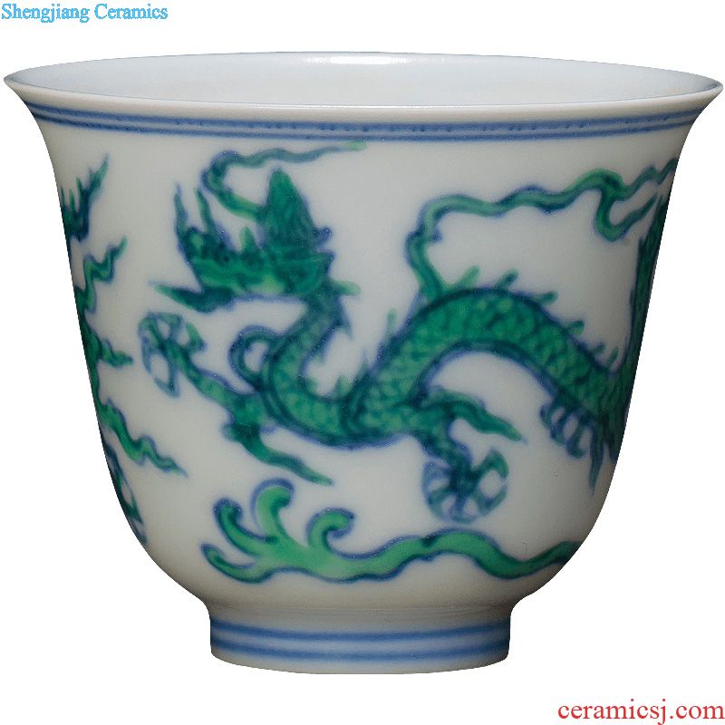 Holy big ceramic cups taoyuan joy in large bowl full manual hand-painted porcelain jingdezhen kung fu tea green tea bowls