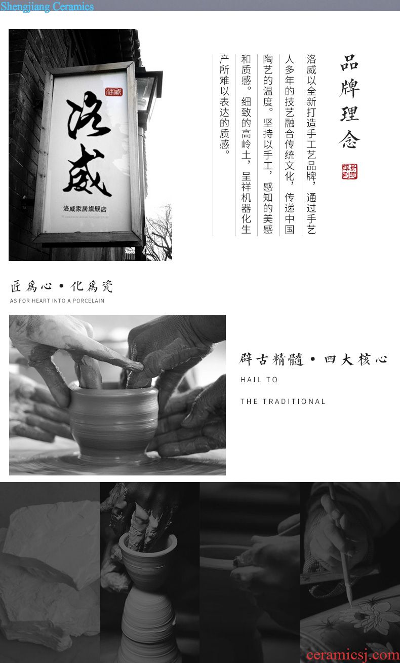 Pu 'er tea canister jingdezhen ceramic metal portable household celadon tea set seal POTS large tea tea warehouse