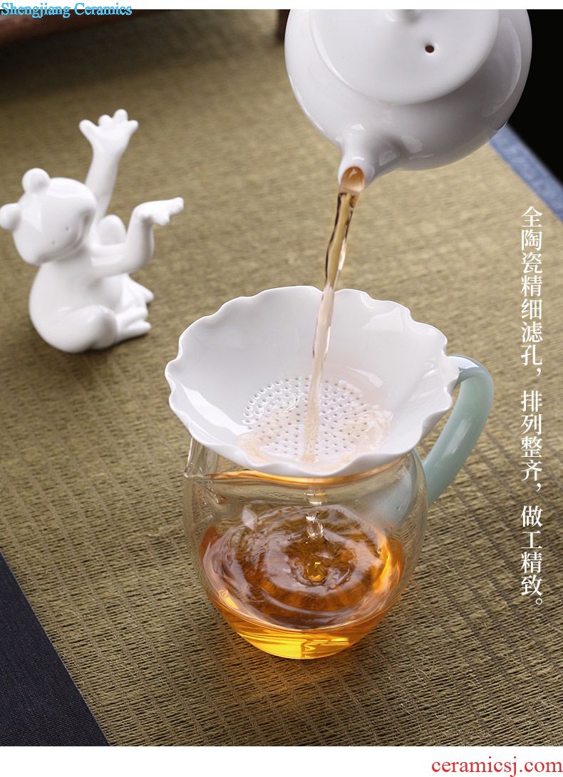 Drink to shadow celadon jingdezhen ceramic tea sets contracted household kongfu tea tureen cups gift boxes