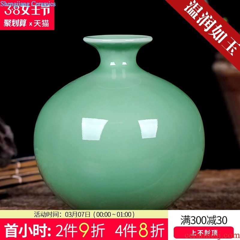 Jingdezhen chinaware lotus pomegranate vases, flower arrangement, zen new Chinese style household adornment rich ancient frame furnishing articles