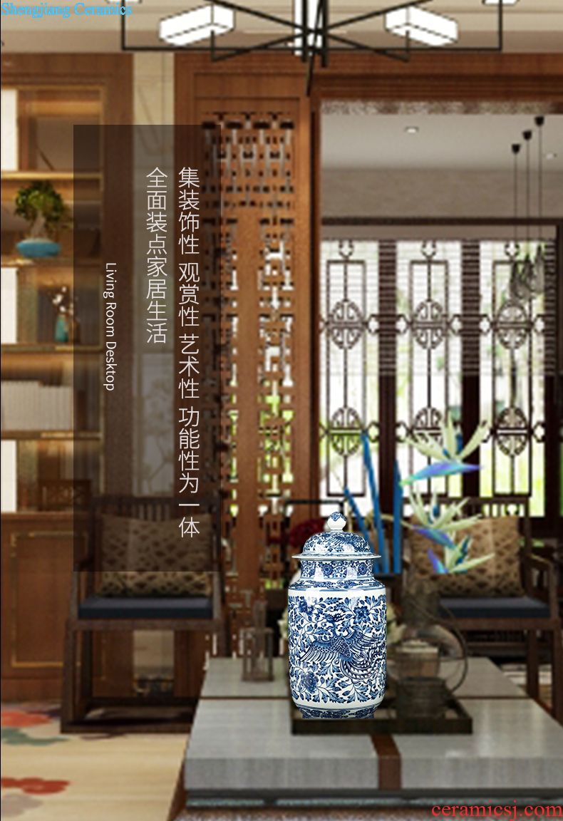 Jingdezhen ceramic canned pea green glaze butterfly general act the role ofing is tasted furnishing articles new Chinese style household porcelain decoration in the sitting room