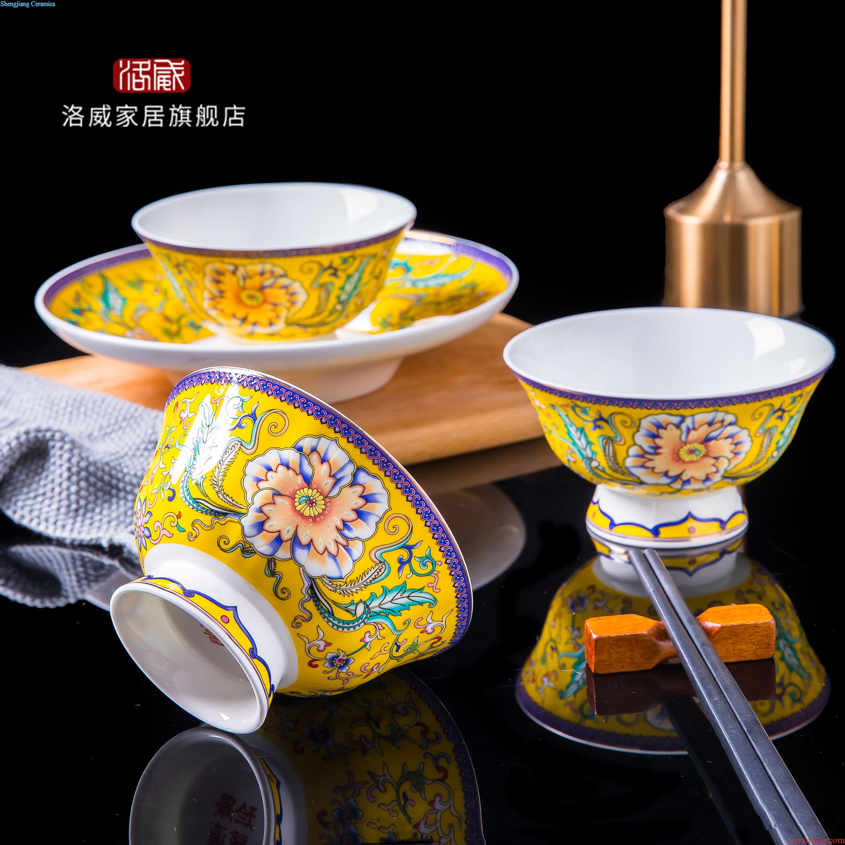 Blower, the dishes suit household phnom penh european-style bone porcelain tableware chopsticks contracted combination of jingdezhen ceramic gifts
