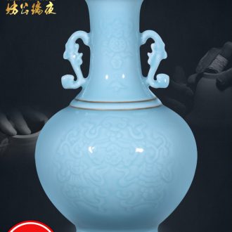 Jingdezhen ceramics galloping brush pot furnishing articles creative study of Chinese style household office decoration decoration