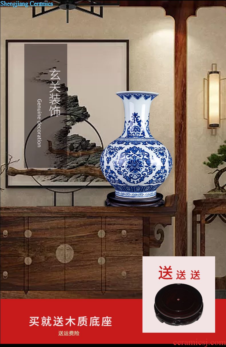 Jingdezhen ceramic large crack open a piece of writing brush washer kung fu suit antique tea wash tank crafts