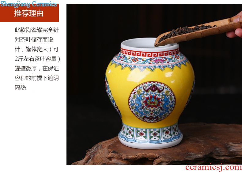 Jingdezhen porcelain brush pot office of modern Chinese style household adornment handicraft furnishing articles the sitting room porch