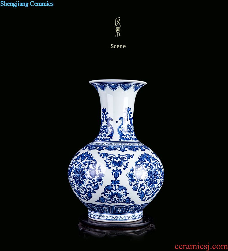 Jingdezhen ceramic large crack open a piece of writing brush washer kung fu suit antique tea wash tank crafts