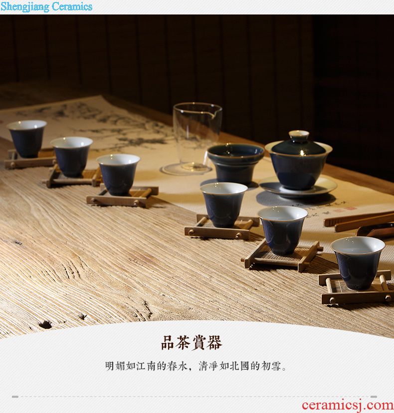 Three frequently hall jingdezhen ceramic cups, grilled flower powder enamel master cup single cup sample tea cup gradient cup S42170 rolling way