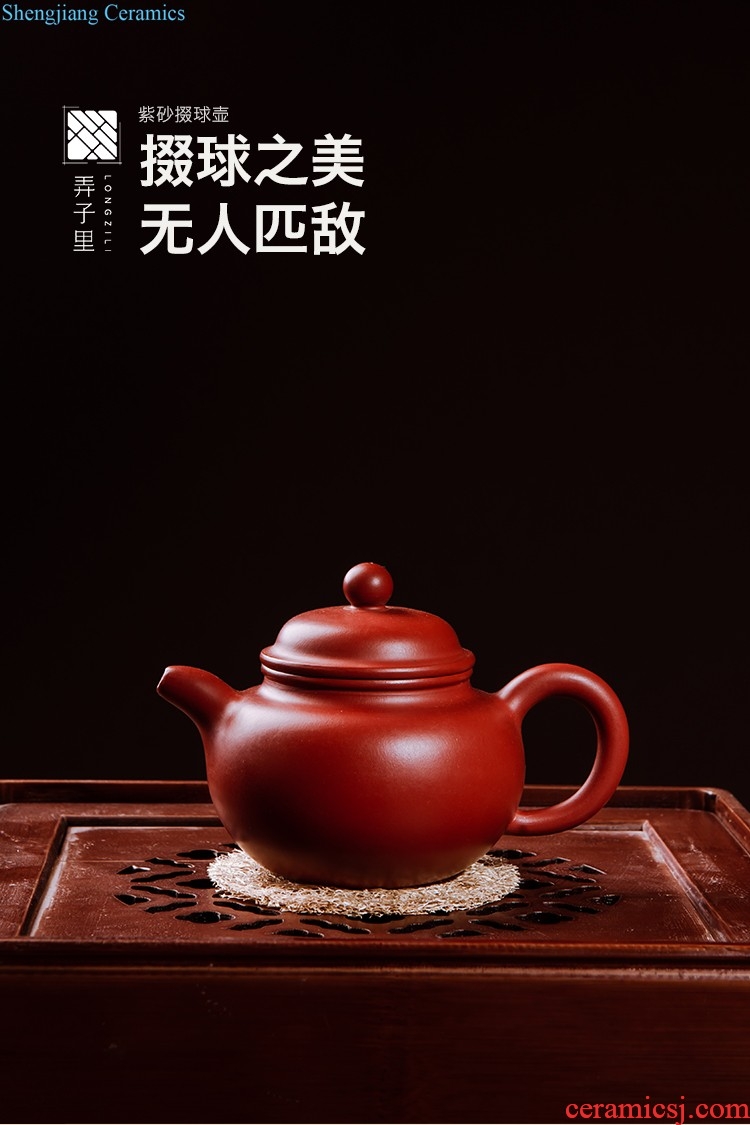 Lane in six gentleman kung fu tea tea accessories of jingdezhen ceramics receive household bamboo ChaZhen ChaGa suits