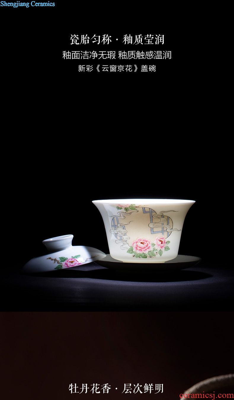 The big hand archaize ceramic sample tea cup jingdezhen blue and white fu lu masters cup all hand kung fu tea cups