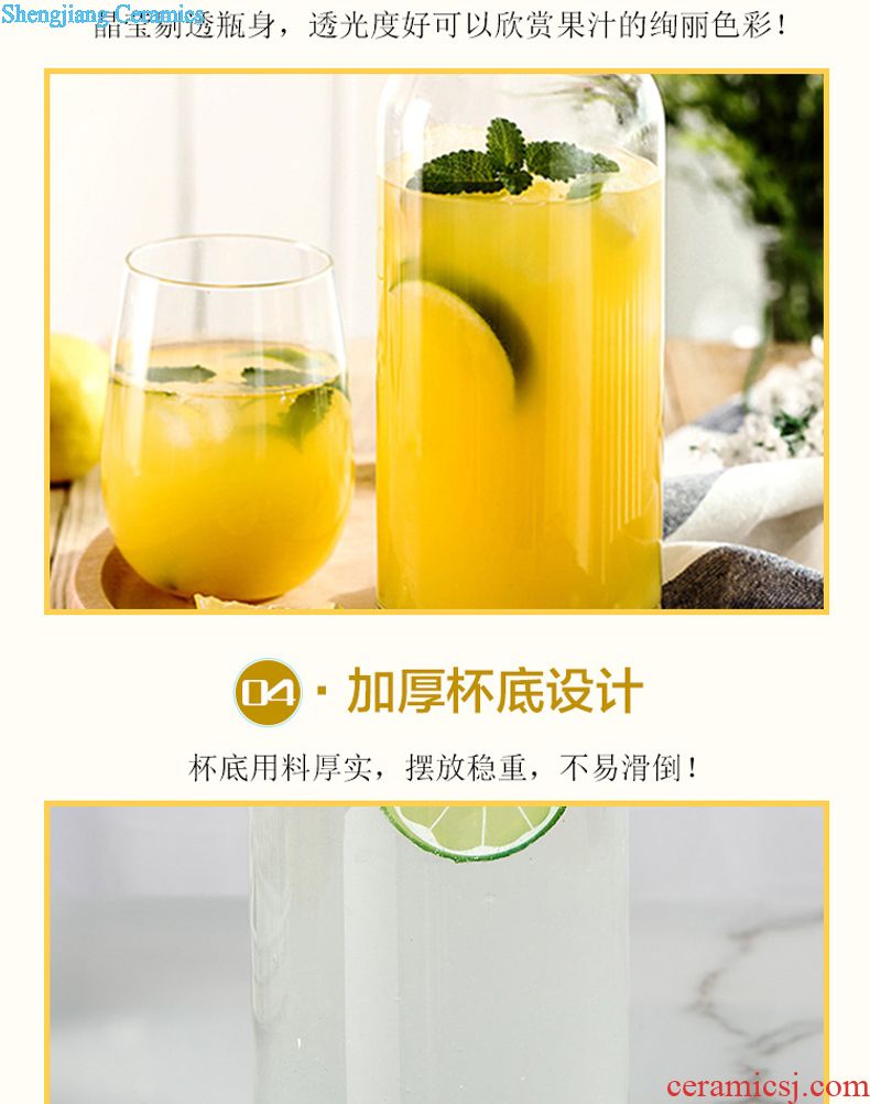 Ceramic marble oil can kitchen household large leakproof soy sauce vinegar bottle of peanut sesame oil tank capacity