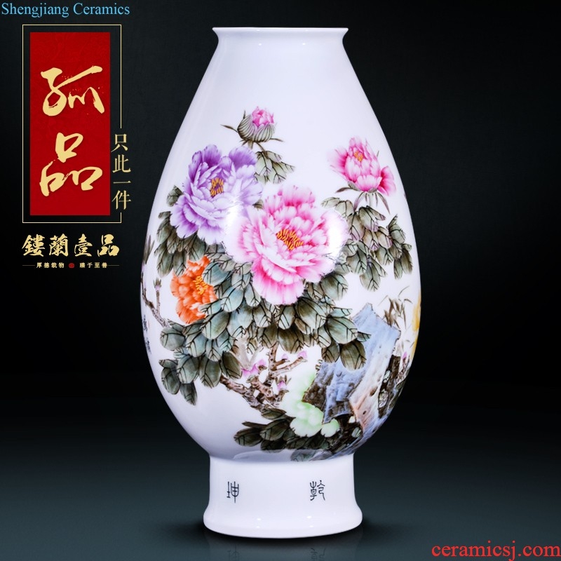 Jingdezhen ceramics antique flower gourd baggage vases, sitting room of new Chinese style household decorations collection furnishing articles