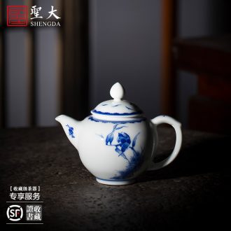 The big ceramic curios Hand-painted ancient color paint cranes life of kung fu all hand jingdezhen tea teapot the teapot