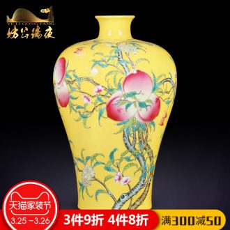 Jingdezhen ceramics furnishing articles hand-painted ChunManQianKun vases, sitting room of Chinese style household decorations TV ark furnishing articles