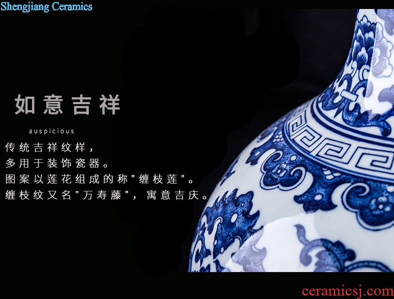 Jingdezhen ceramic large crack open a piece of writing brush washer kung fu suit antique tea wash tank crafts