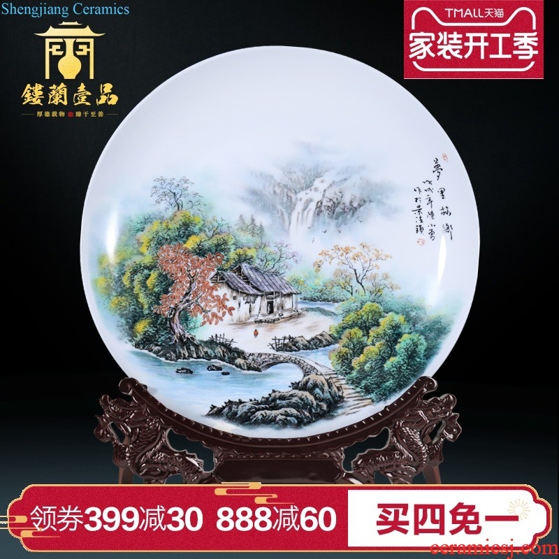 Jingdezhen ceramics hand-painted pastel of large vase gift collection of new Chinese style household sitting room adornment furnishing articles