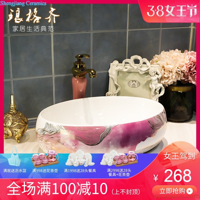 The stage basin to paint on the sink basin ceramic art basin of household toilet wash basin of the basin that wash a face