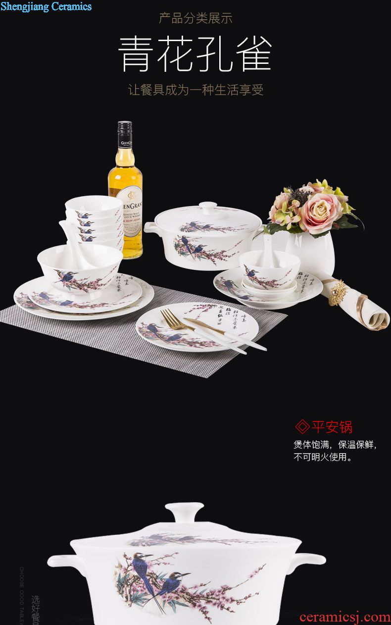 Jingdezhen tea set home office home to marry a complete set of 6 tea cup teapot tea tray box