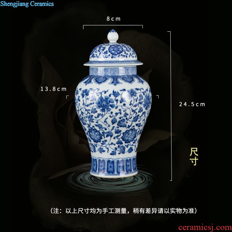 Jingdezhen ceramic new Chinese style household flower vase sitting room adornment is placed archaize porcelain handicraft decoration