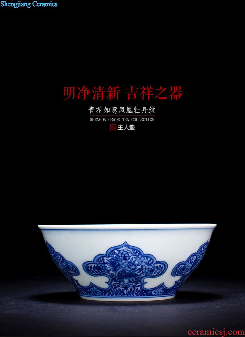 Santa teacups hand-painted ceramic kungfu kwai pattern master cup sample tea cup jingdezhen porcelain dou been grass tea sets