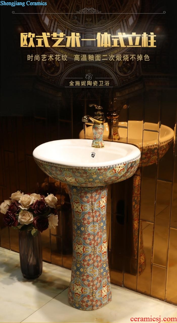 Household stage basin butterfly garden lavatory fangyuan pan European ceramic balcony toilet wash basin to wash your hands