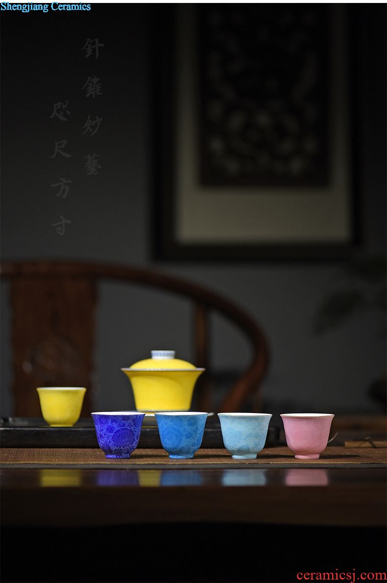 Hand-painted JingJun jingdezhen ceramics crafts are blue and white porcelain vases, flower arrangement sitting room of Chinese style household decorations