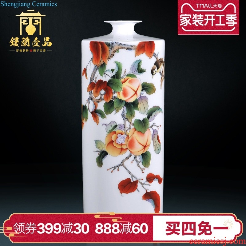 Jingdezhen ceramics hand-painted furnishing articles Chinese style living room home outfit of large vase wedding bridal jewelry decoration