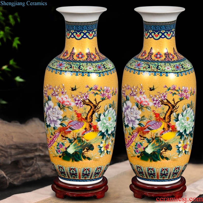 Jingdezhen ceramics vases, flower arranging small place Chinese arts and crafts home sitting room TV ark adornment ornament