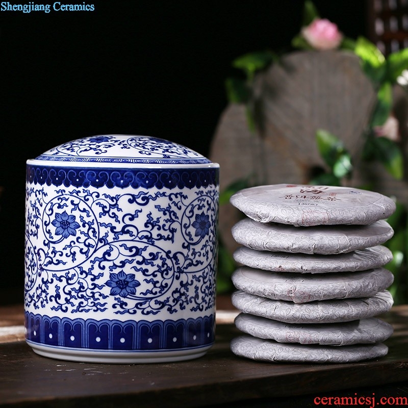 Jingdezhen ceramics youligong of blue and white porcelain vase Hand painted the vase The sitting room home handicraft furnishing articles