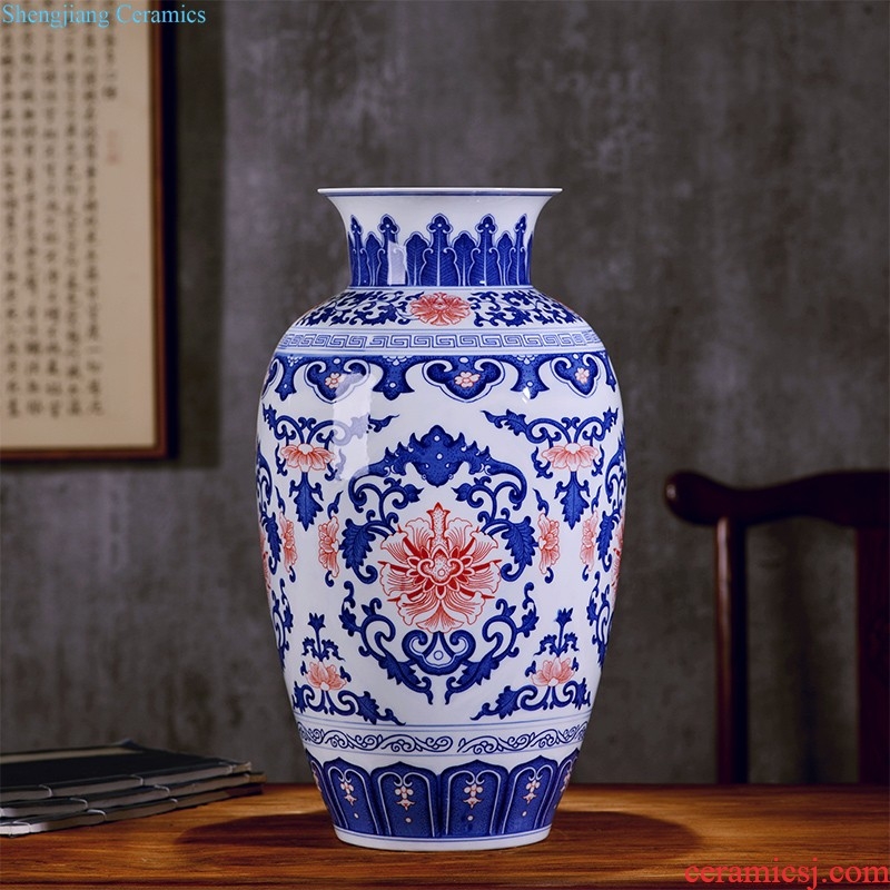 Jingdezhen ceramics vase hand-painted flower arranging mei bottles of new Chinese style household furnishing articles sitting room adornment ornament porcelain