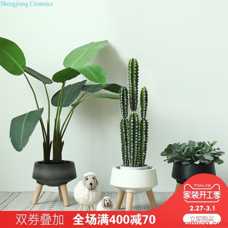 Nordic ceramic vase furnishing articles creativity thread design wind flower implement living room table flower arranging interior decoration decoration