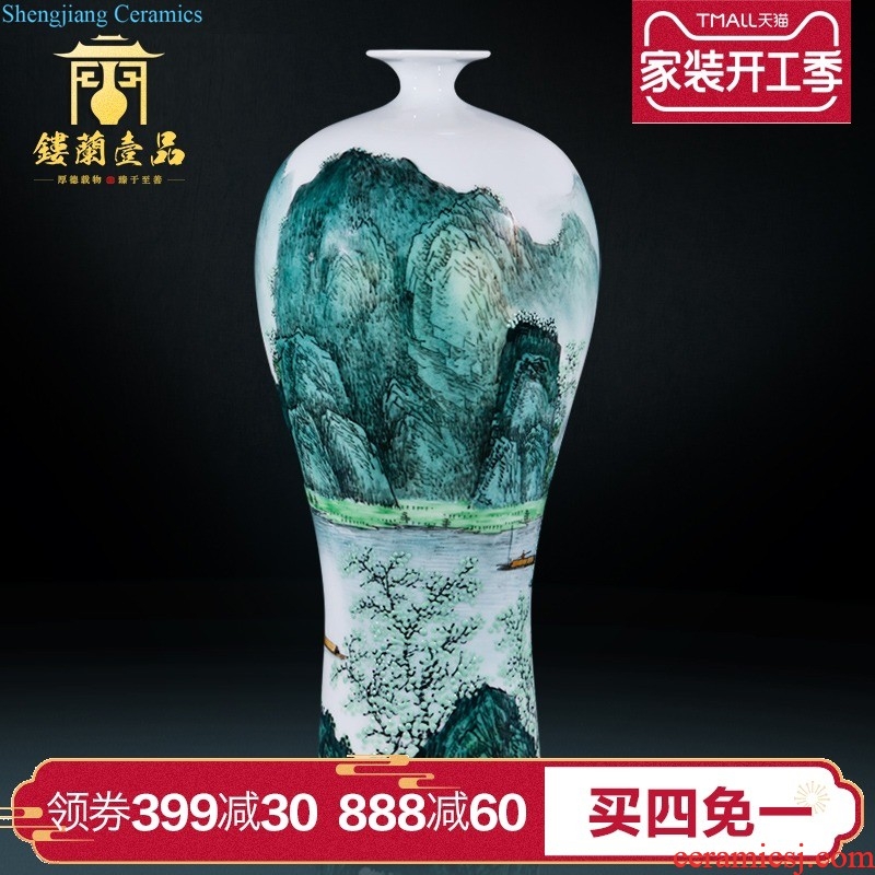 Jingdezhen ceramics hand-painted dried flowers of blue and white porcelain vase new porch collections of Chinese style household adornment furnishing articles