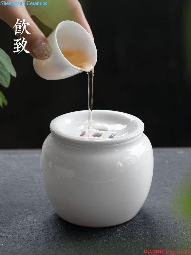 Drink to jingdezhen shadow celadon tureen set powder green dry bubble suit ceramic cups of a complete set of kung fu tea set combination