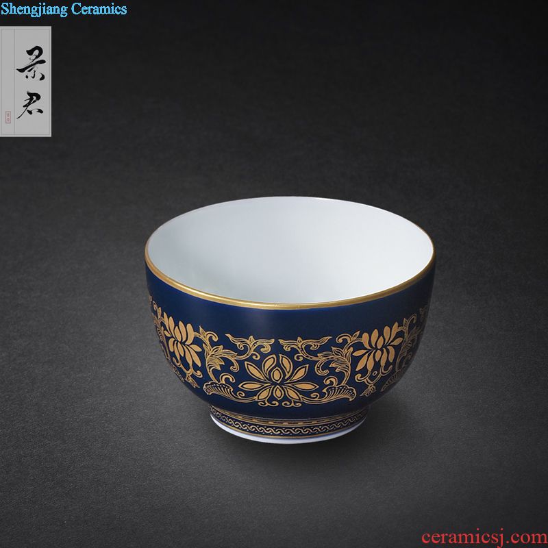 JingJun Jingdezhen ceramics Hand painted blue all hand teapot Kung fu tea set