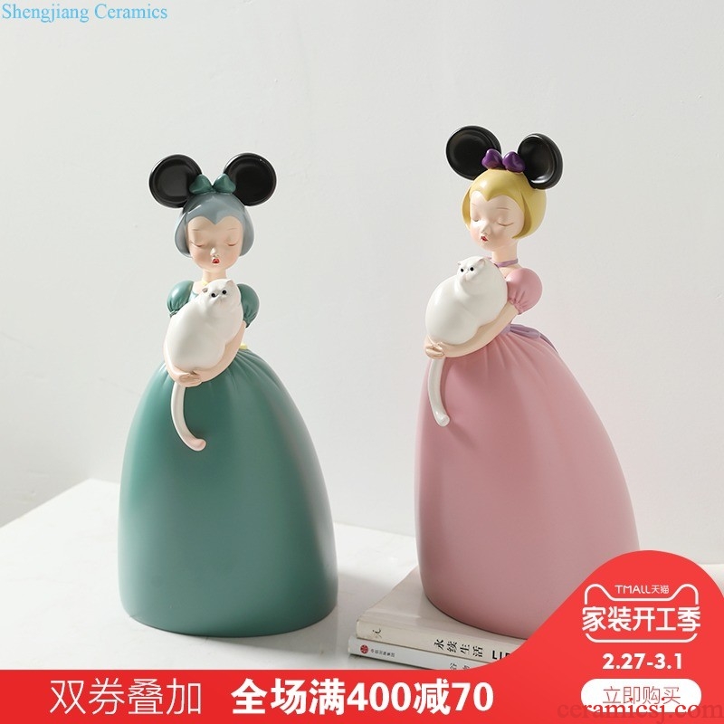 Contemporary and contracted sitting room ground ceramic produce in flower arranging flowers Jingdezhen ceramic vases, decorative flower art furnishing articles