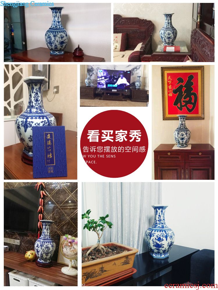 Jingdezhen ceramics hand-painted vase peony mei bottles of antique Chinese blue and white porcelain is a sitting room adornment flower arranging furnishing articles