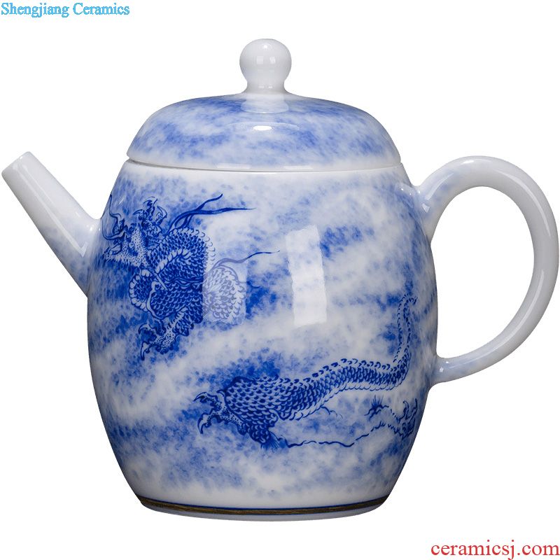 Holy big ceramic teacups hand-painted pastel peach individual cup sample tea cup all hand jingdezhen tea master cup