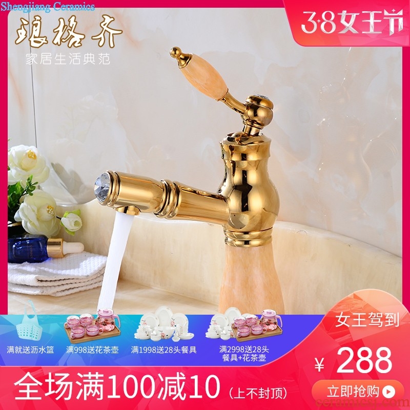 The package mailed Jingdezhen copper basin faucet stage basin bibcock of all Copper 065 marbles