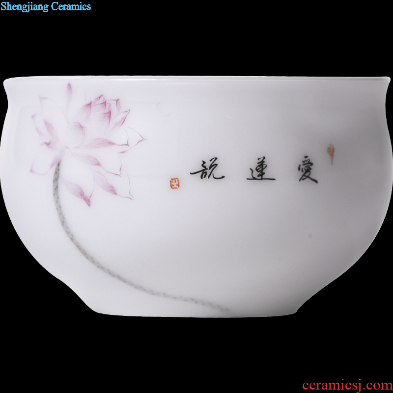 Three frequently hall tureen ceramic cup tureen jingdezhen kung fu tea tea, only three bowl of tea bowl S11045