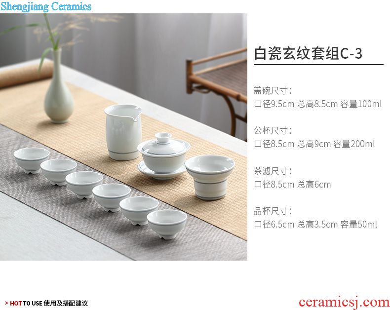 Drink to employ Japanese contracted cover kiln ceramic handmade pot cover set recommended cover tea accessories