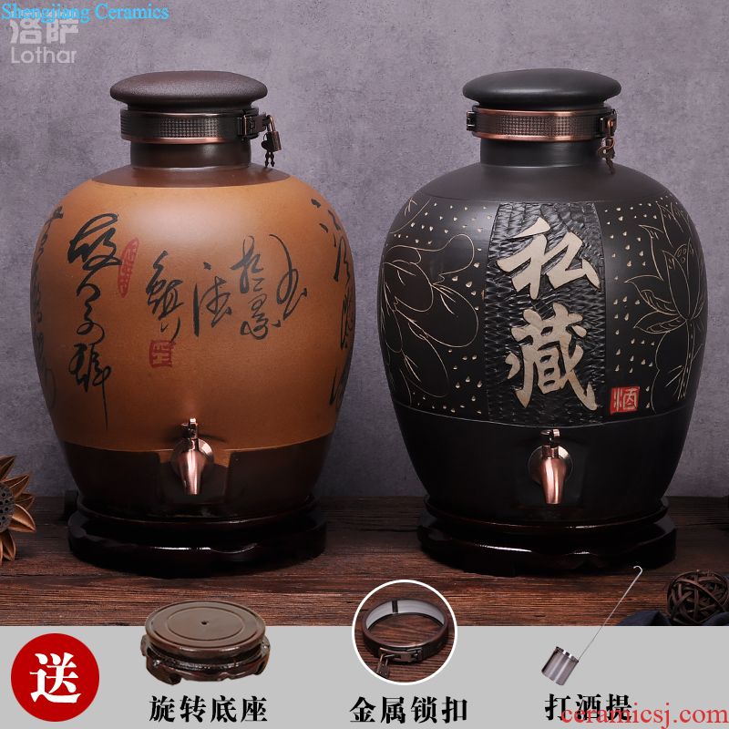 Jingdezhen ceramic jar it 10 jins of 50 pounds with leading bubble jars wine bottle wine pot liquor jars