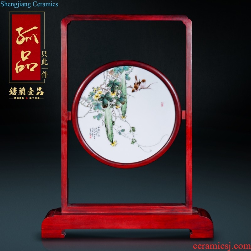 New Chinese style household decorative porcelain jingdezhen ceramics hand draw all the best partition painting hangs a picture collection furnishing articles