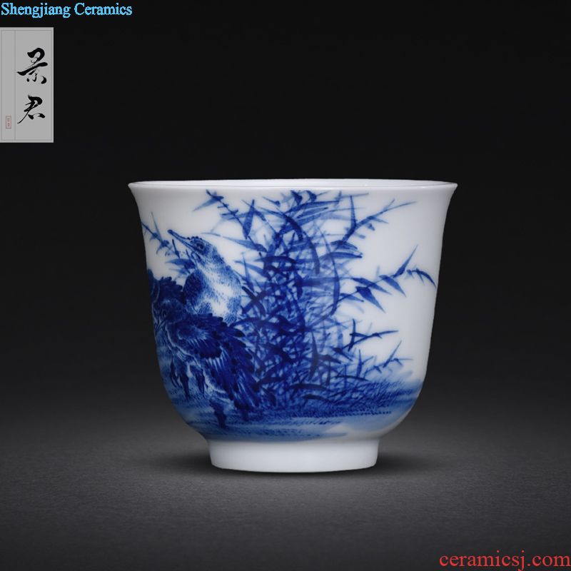 Thin foetus jingdezhen hand-painted ceramic cups kung fu tea bowl cups sample tea cup master cup single cup