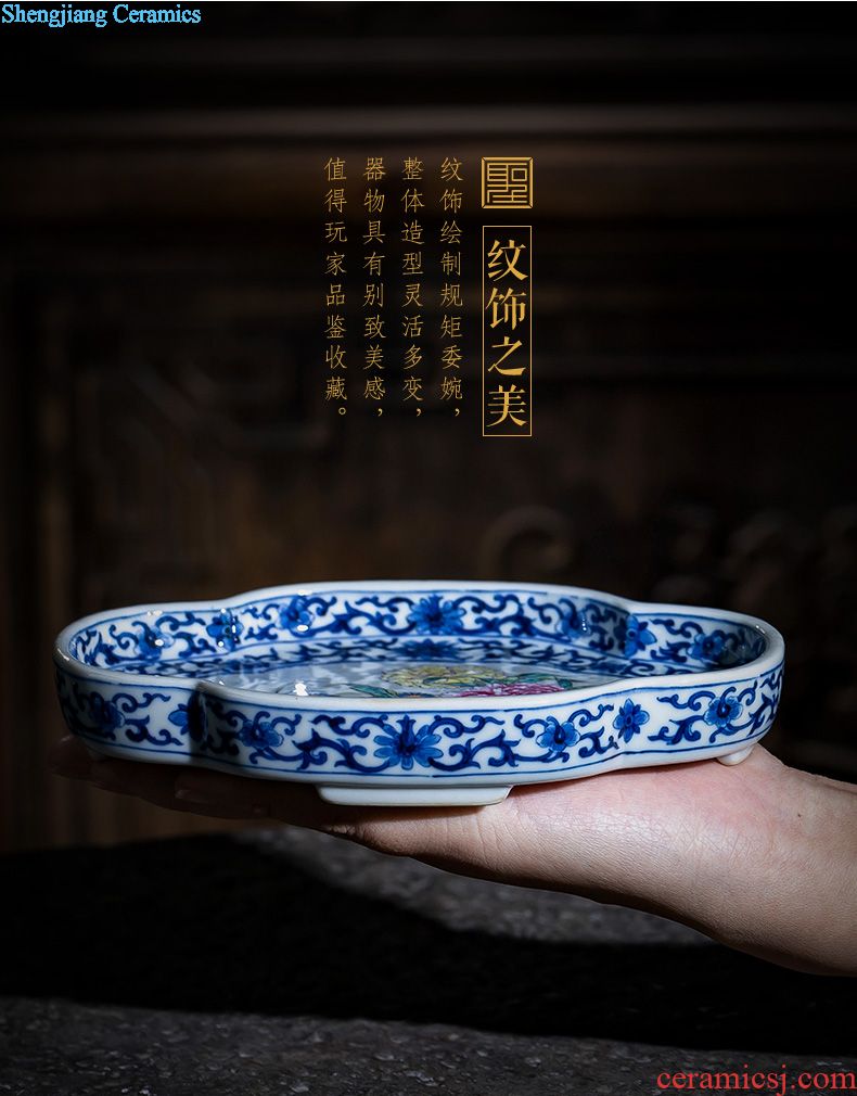 Kung fu tea ceramic sample tea cup hand-painted master cup all hand perfectly playable cup of blue and white porcelain jingdezhen tea cup