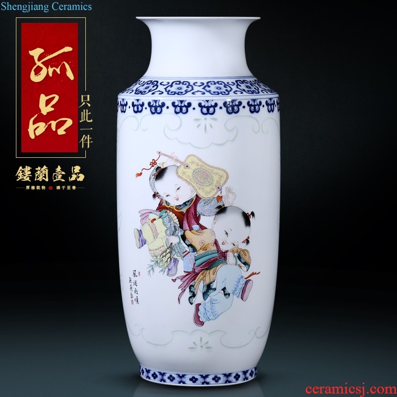 Jingdezhen ceramics new Chinese style flower vase contemporary and contracted sitting room porch TV ark decoration decoration