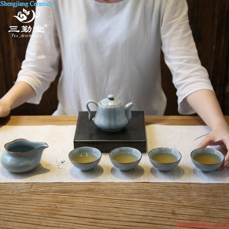 The three frequently your kiln stone gourd ladle pot of jingdezhen kung fu tea set single pot of catch a pot of little teapot ceramic S24001 side handle
