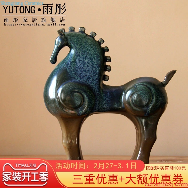 The rain tong home | jingdezhen ceramics colorful owl piggy bank tong qu furnishing articles cute owl '