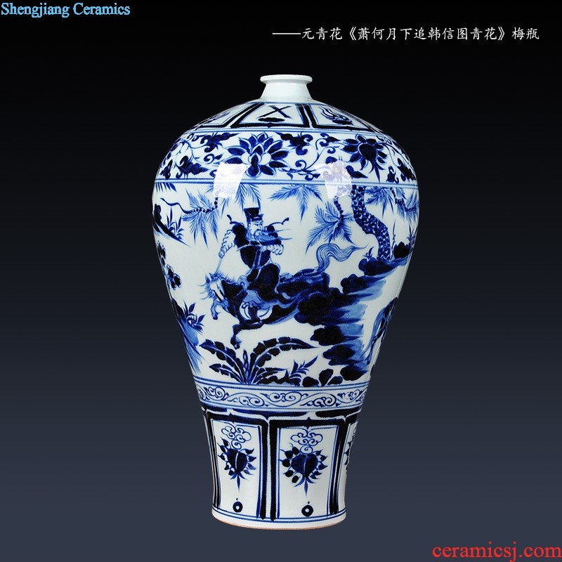 TV ark type of jingdezhen ceramics hand-painted peony vases sitting room adornment household handicraft furnishing articles restoring ancient ways